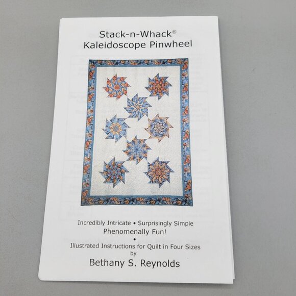 Stack n Whack Kaleidoscope Pinwheel Quilt Pattern Multiple Sizes - Picture 1 of 3